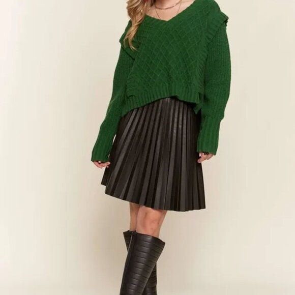 ✨NWT ADORA Ruffle Detail Adorable Sweater - Picture 7 of 8